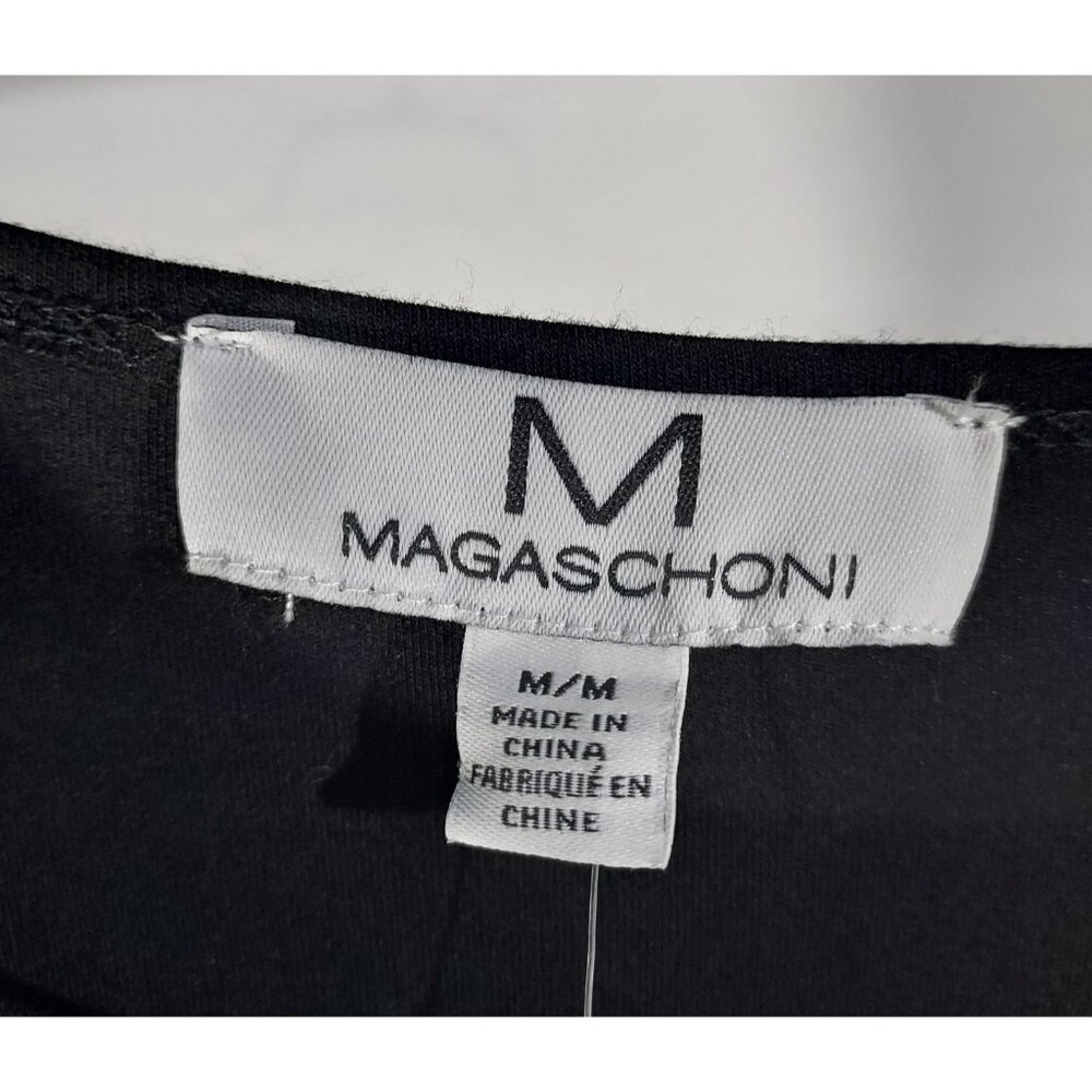 Little Black Dress Magaschoni Collection Scoop Neck Waist Sheath - Picture 4 of 9